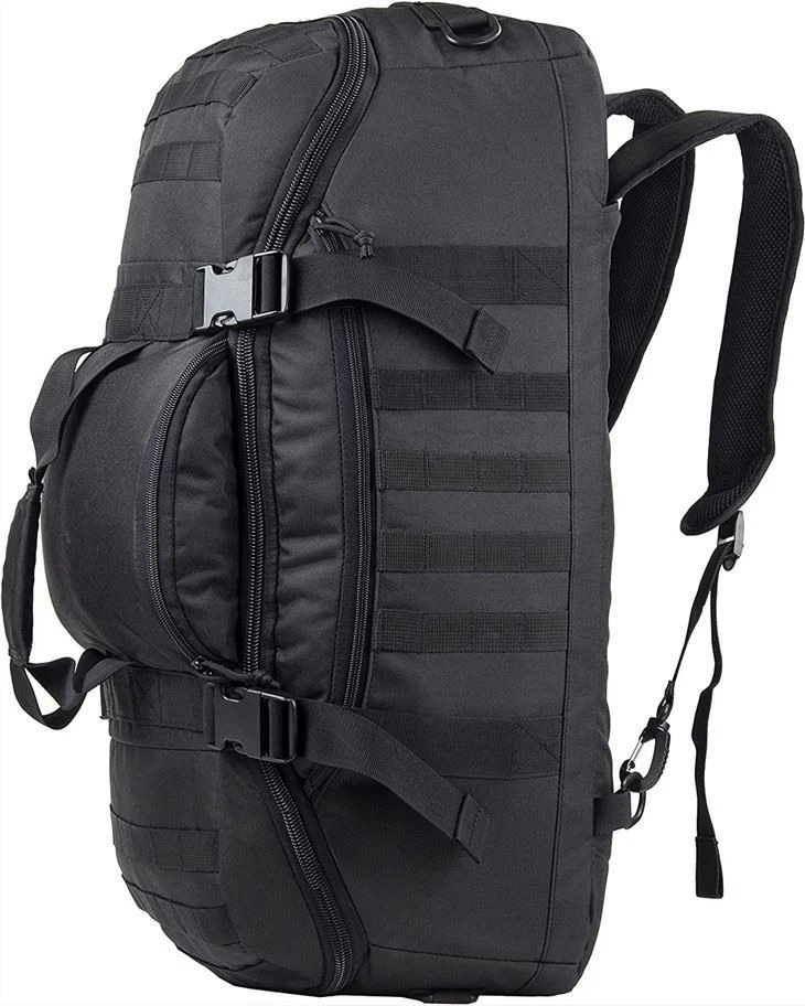 Multi-Functional Duffel Bag With Stowed Backpack Shoulder Straps